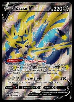 Pokemon Card - Zacian V Sword & Shield Promo SWSH292 Shiny Holo - Image 1