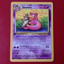 Slowbro 43/62 Fossil Regular First Edition Pokemon Card LP - Image 1