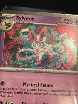Pokemon Prismatic Promo Card - Cosmos Holo Sylveon #172 NM W/Swirl - Image 1