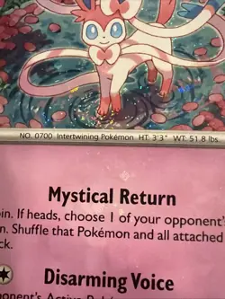 Pokemon Prismatic Promo Card - Cosmos Holo Sylveon #172 NM W/Swirl - Image 3