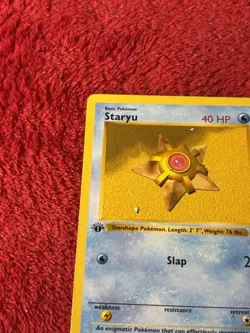 1st Edition Staryu 065/102 Base Set (Shadowless) Regular Pokemon Card Played - Image 2