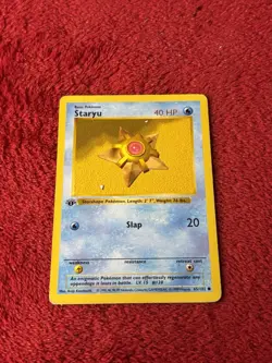 1st Edition Staryu 065/102 Base Set (Shadowless) Regular Pokemon Card Played - Image 5