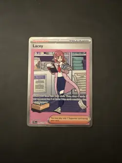 Pokemon TCG Trainer Lacey Prismatic Evolutions Holo Card 175/131 NM Condition - Image 1