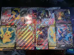 Lot of 14 Pokemon Jumbo Cards - Includes Greninja, Pikachu Vmax, Rayquaza DMG - Image 1