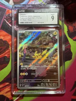 Pikachu 173/165 AR Pokemon Card 151 Set - 2023 Japanese Graded CGC 9 MINT - Image 1