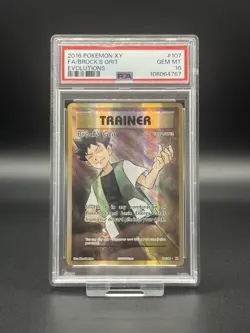 Brock’s Grit 107/108 PSA 10 Evolutions Pokemon Card - Image 1