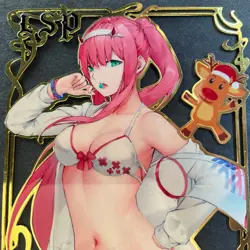 Goddess Story Gold METAL Card - Serial Number #009/200! Zero Two 2 Bikini READ* - Image 2