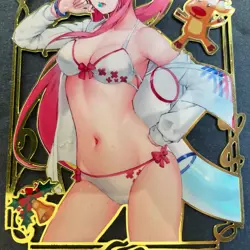 Goddess Story Gold METAL Card - Serial Number #009/200! Zero Two 2 Bikini READ* - Image 3