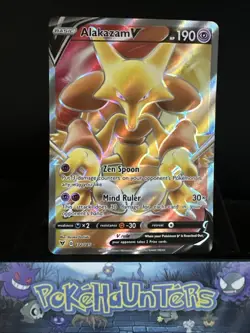 Pokemon Card Alakazam V 172/185 Vivid Voltage Rare Ultra Full Art Near Mint - Image 1