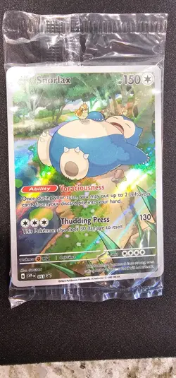 Snorlax 051 Sv: Scarlet & Violet Promo Cards Holo - Sealed in Wrapper ! - Image 1