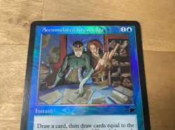 MTG Vintage 2000 FOIL Accumulated Knowledge Nemesis Magic the Gathering Card LP - Image 3