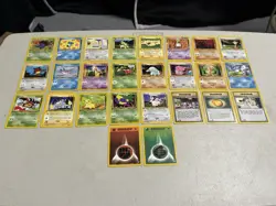 Pokemon First Edition Neo Genesis Lot of 26 Cards WOTC No Doubles & No Holos - Image 1
