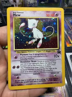 Original WOTC 1999 Shiny/ Holo Mew Pokemon Card Black Star Promo Set 9 LP - Image 2