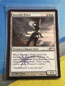 Magic the Gathering MTG FNM Promo BANISHER PRIEST Foil - Image 1