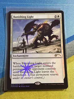 Magic the Gathering MTG FNM Promo BANISHING LIGHT Foil - Image 1
