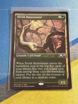 Magic the Gathering MTG FNM Full Art Promo ELVISH REJUVENATOR Foil - Image 1