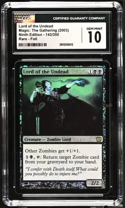 LORD OF THE UNDEAD 9th Edition Foil Rare CGC 10 MTG [Nostalgium] - Image 1