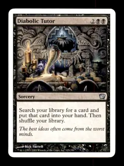 MTG Diabolic Tutor LP Light Play Ninth Edition [2290] - Image 1