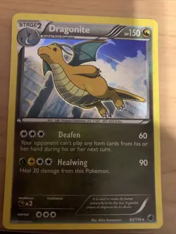 Pokemon TCG Dragonite Plasma Freeze 83/116 Reverse Holo Holo Rare - Image 1