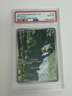 2023 POKEMON MEW EN-151 175 PSYDUCK ILLUSTRATION RARE PSA 8 - Image 1