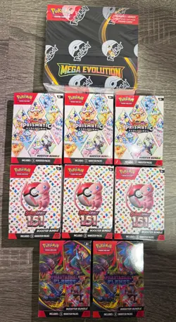 POKEMON 151, Prismatic, MEGA evolution booster box 36 pk Phantasmal flames - Image 1