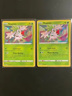 Pokemon TCG SWSH Cosmos Holo Shaymin #15/185 Cosmos Rare Near Mint 2 Card Lot - Image 1