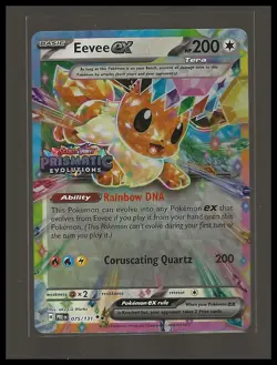 Pokemon TCG Eevee EX PRISMATIC EVOLUTIONS STAMP 075 SURPRISE BOX PROMO NM/M - Image 1