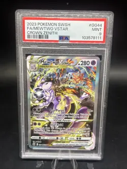 2023 Pokemon SWSH Crown Zenith Mewtwo VSTAR Galarian Gallery GG44 PSA 9 - Image 1