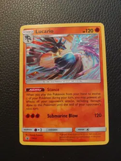 Pokemon 2017 Lucario SM54 Cosmos Holo Promo Black Star Promo NM - Image 1