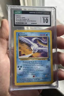 Pokemon Black Star Promo Articuno 2000 Error Illustrator CGC GM 10 - Image 1