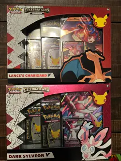 Pokemon TCG: Celebrations Collection Lances Charizard V & Dark Sylveon V - Image 1