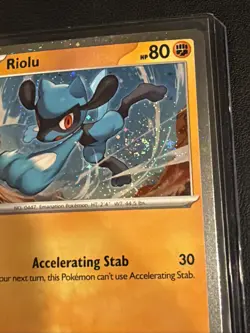 Pokemon TCG Riolu 076/132 Mega Evolutions Cosmos Swirl Holo NM - Image 2