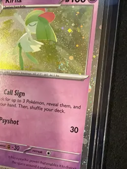 Pokemon TCG Kirlia Cosmos Holo Kirlia w/ SWIRL 059/132 Mega Evolution Near Mint - Image 2