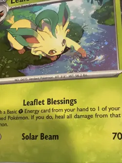 Leafeon - Cosmos Holo w/ Swirl 🌀 NM - SV: Scarlet & Violet Promo Pokemon #170 - Image 3