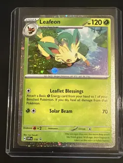 Leafeon - Cosmos Holo w/ Swirl 🌀 NM - SV: Scarlet & Violet Promo Pokemon #170 - Image 5