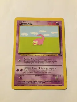Pokemon Fossil 1st Edition Slowpoke #55/62 - Image 1
