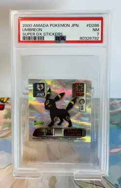 Umbreon DISCO HOLO RARE Super DX Amada Japanese Pokemon (2000) - PSA 7 - Image 1