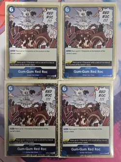 One Piece Card Gum-Gum Red Roc OP04-056 Rare Playset - NM PRB-01 - Image 1
