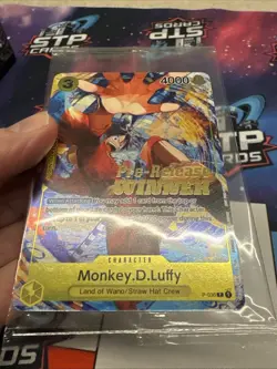 One Piece Card Game Monkey.D.Luffy Pre-Release Winner Promo P-036 NM Sealed - Image 4