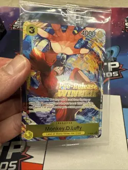 One Piece Card Game Monkey.D.Luffy Pre-Release Winner Promo P-036 NM Sealed - Image 5