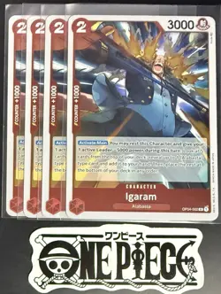 4x One Piece OP04-002 R Igaram - English - Foil - Playset - TCG - NM/M - Image 1