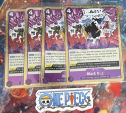 4x One Piece OP06-077 R Black Bug - ENG - Foil - Playset - TCG - NM/M - Image 1