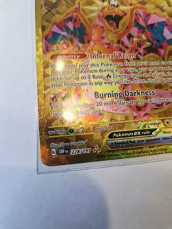 Pokemon TCG Charizard EX Obsidian Flames Hyper Rare Gold Holo Card 228/197 Mint - Image 5