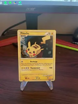 Pokemon Pikachu Holo Black Star Promo HGSS03 2010 Rare HeartGold Card - Image 1