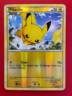 Pikachu - 61/90 - Reverse Holo, Undaunted - Pokemon Card - LP/MP - Image 1