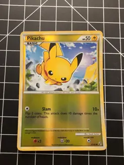 2010 Pokemon Common Undaunted Pikachu 61/90 Reverse Holo - LP - Image 1