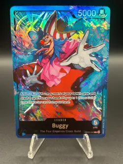 • Buggy • OP09-050 SR SD25 BLUE Buggy Leader Holo Foil One Piece TCG NM - Image 1