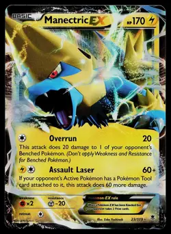 Pokemon Card - Manectric EX XY Phantom Forces 23/119 Ultra Rare - Image 1