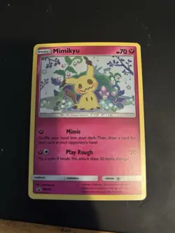 Mimikyu SM163 Holo Pokemon Card Lightly Played Condition - Image 1
