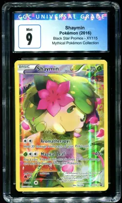 CGC 9 Shaymin Full Art Mythical Collection Promo 2016 Pokemon Card #XY115 - Image 1